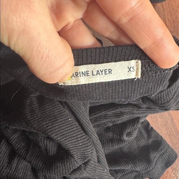 Marine Layer Black Twist Front Tee size xs - Picture 3 of 4